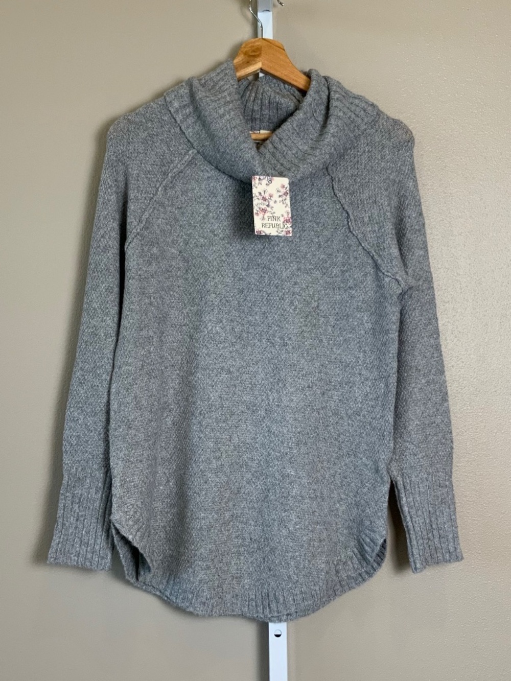 Pink Republic Turtleneck Cowl Neck Tunic Sweater